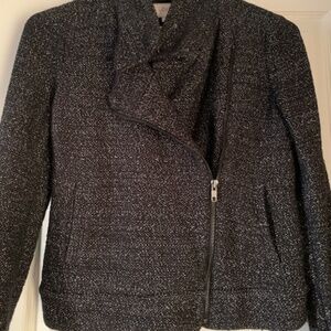 Black & white tweed MOTO jacket - XSmall Petite